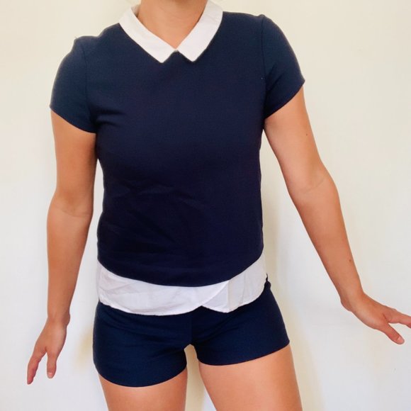 Zara blue and white romper XS - Picture 4 of 11